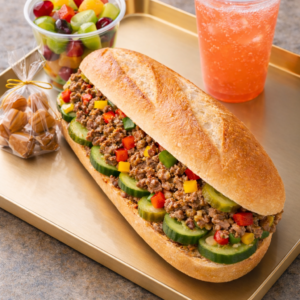 Menu sandwich viande